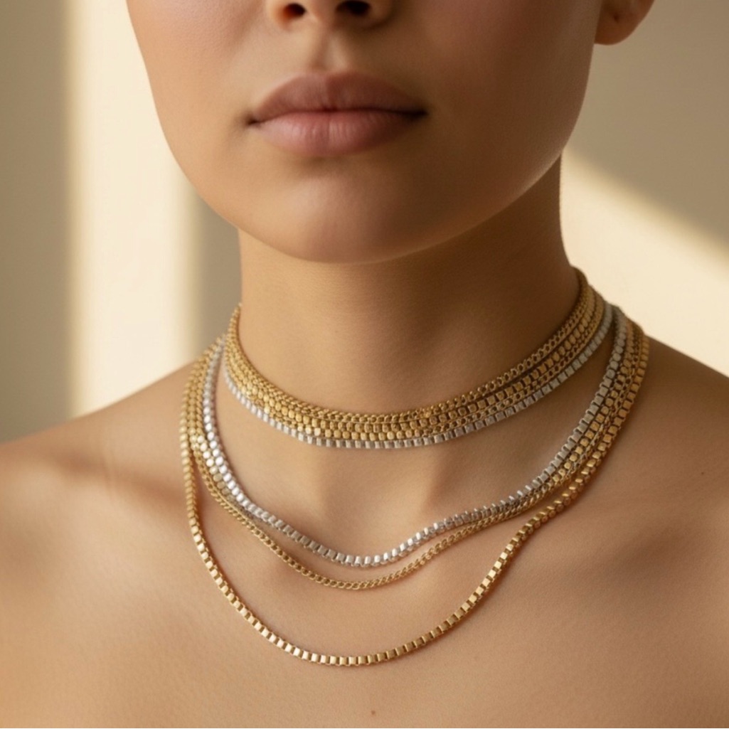 Boutique Layered Chain Necklace Set